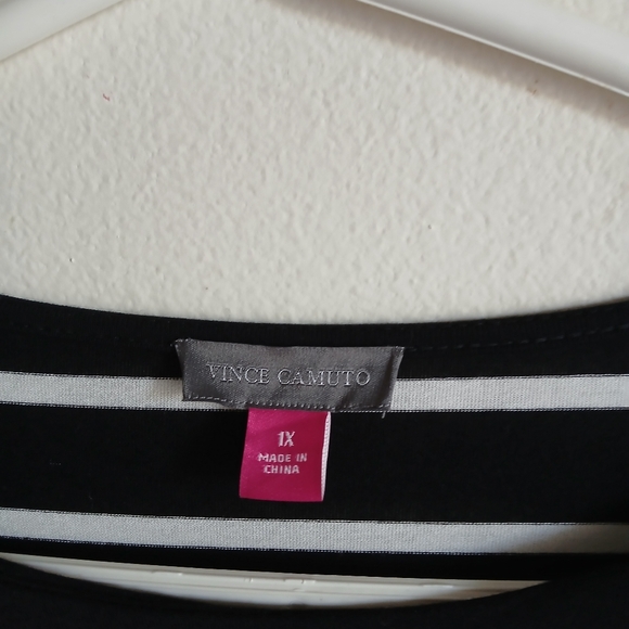 Vince Camuto Women’s Stripe 3/4 Sleeve Sz 1X Top - Picture 6 of 12